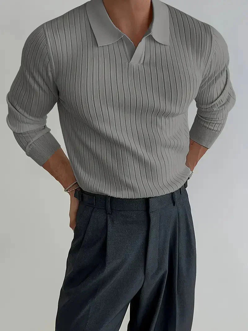 NOUVEAU RICHE Stylischer Herren Strickpullover Mit Modernem Design Hochwertigem Material Und Bequemem Tragekomfort Grau