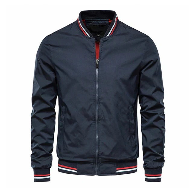 NOUVEAU RICHE Klassische Bomberjacke für Herren aus leichtem und strapazierfähigem Material für lässige Eleganz und Komfort in jeder Jahreszeit Marineblau