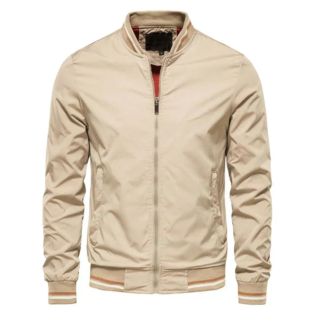 NOUVEAU RICHE Klassische Bomberjacke für Herren aus leichtem und strapazierfähigem Material für lässige Eleganz und Komfort in jeder Jahreszeit Khaki