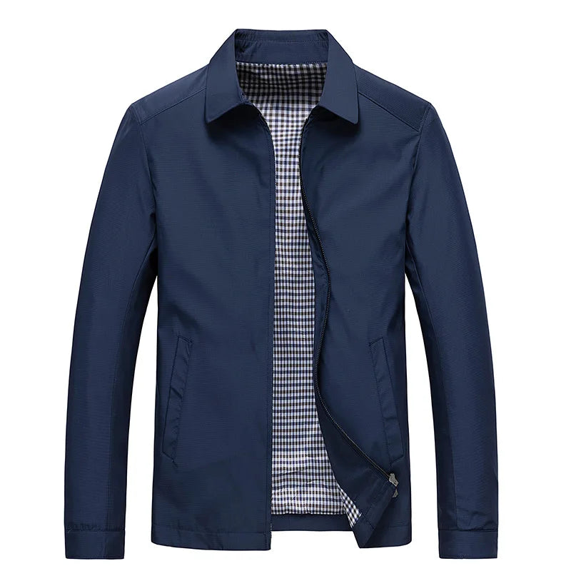 NOUVEAU RICHE Leichte Freizeitjacke für Herren Ideal für Übergangszeiten Stilvolle und Funktionale Lösung für Den Alltag Khaki 4XL