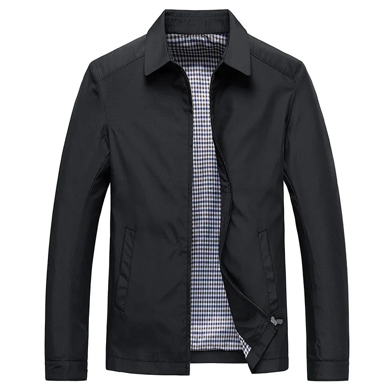 NOUVEAU RICHE Leichte Freizeitjacke für Herren Ideal für Übergangszeiten Stilvolle und Funktionale Lösung für Den Alltag Schwarz