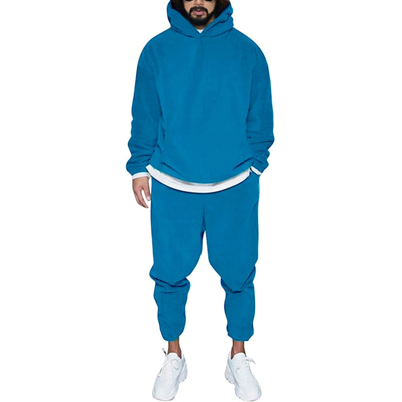 NOUVEAU RICHE Jogger Sportset Komfortabler Hoodie Und Jogginghose Herren