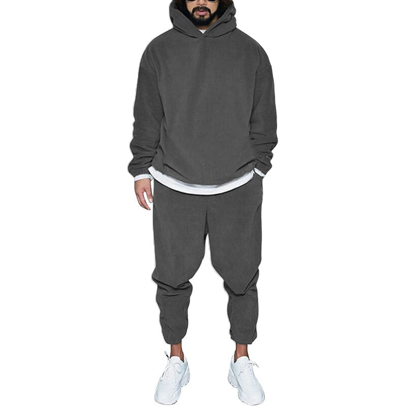NOUVEAU RICHE Jogger Sportset Komfortabler Hoodie Und Jogginghose Herren
