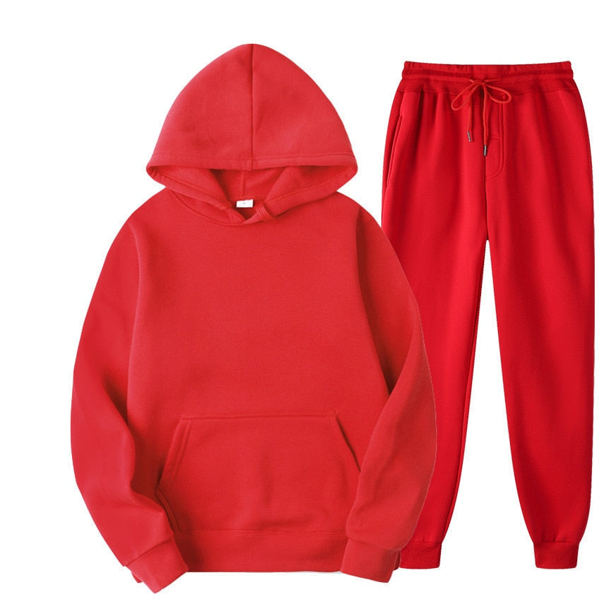 NOUVEAU RICHE Jogger Sportset Komfortabler Hoodie Und Jogginghose Herren