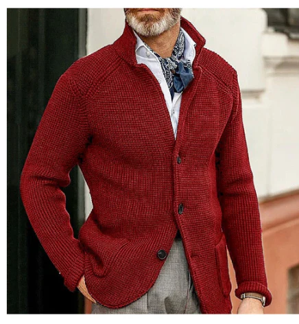 NOUVEAU RICHE Langer Cardigan Für Damen Mit Stil Und Komfort Für Kühlere Tage Rot