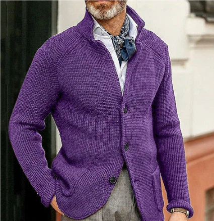NOUVEAU RICHE Langer Cardigan Für Damen Mit Stil Und Komfort Für Kühlere Tage Lila