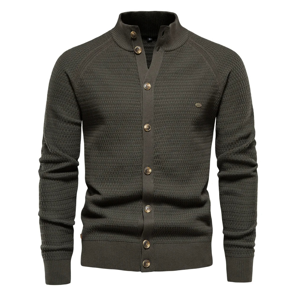 NOUVEAU RICHE Winter Cardigan Mit Knöpfen Für Gemütliche Kalte Tage Grün