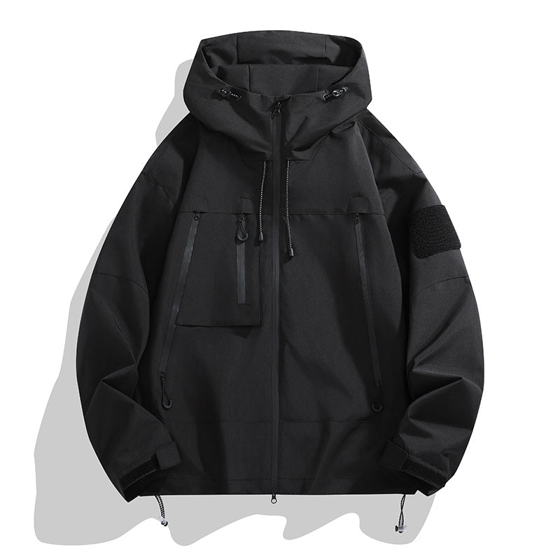 NOUVEAU RICHE Funktionelle Winddichte Cargojacke Für Herren Mit Stil Und Hoher Funktionalität Schwarz