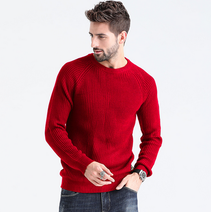 NOUVEAU RICHE Herren Pullover für Herbst und Winter Bequem und Stilvoll Wärme und Eleganz für Kältere Monate Rot