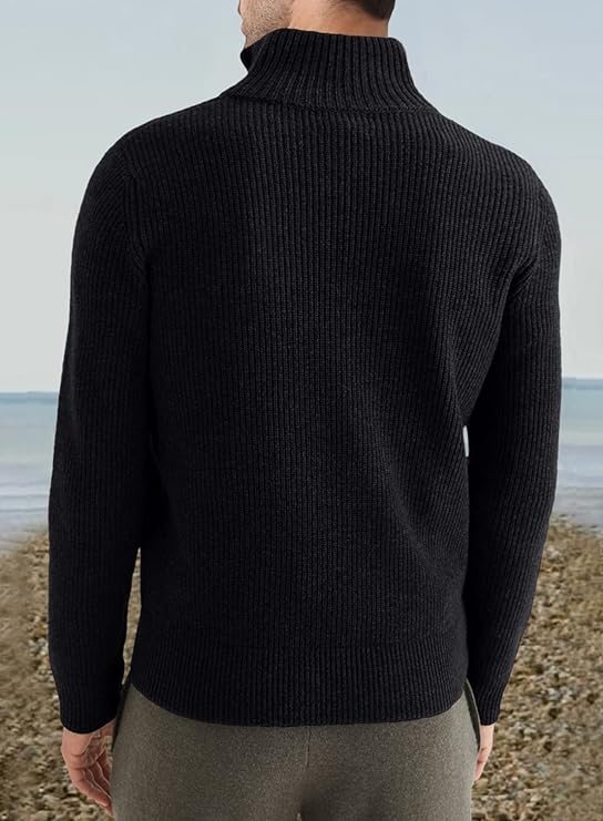 NOUVEAU RICHE Stylischer Zipper Pullover Für Herren Aus Bequemem Atmungsaktivem Material Mit Halbreißverschluss Ideal Für Freizeit Und Sport