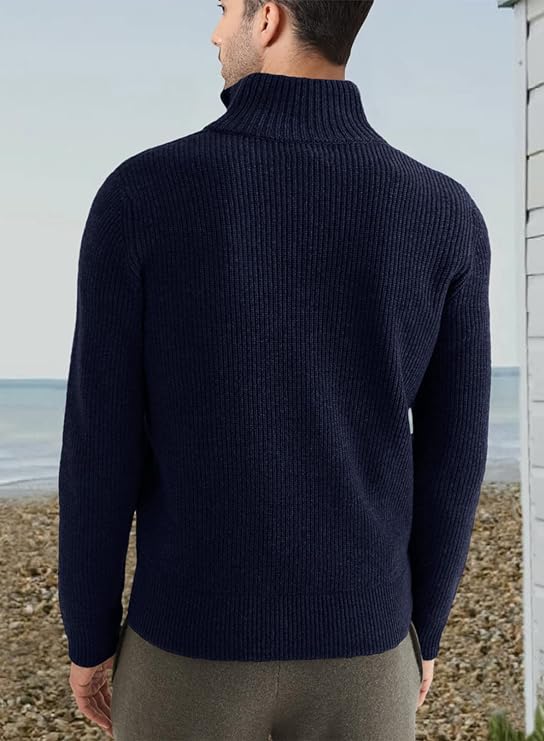NOUVEAU RICHE Stylischer Zipper Pullover Für Herren Aus Bequemem Atmungsaktivem Material Mit Halbreißverschluss Ideal Für Freizeit Und Sport
