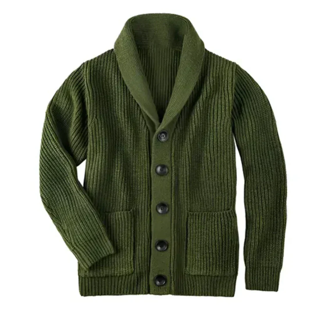 NOUVEAU RICHE Stylische Warme Strickjacke Für Damen Für Kühle Tage Grün