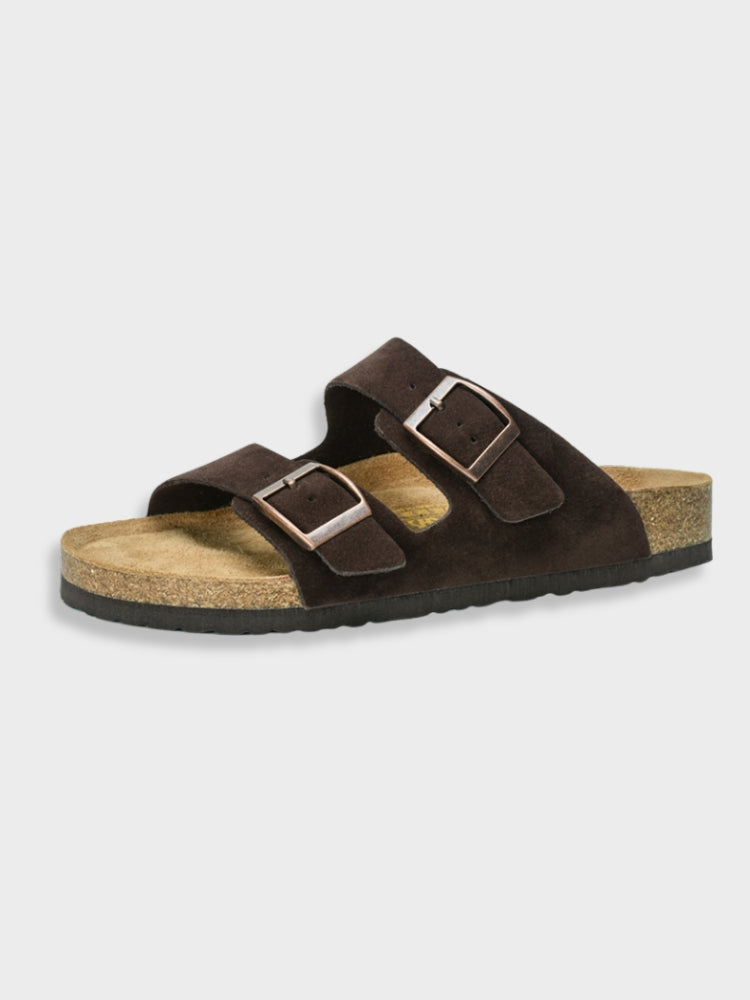 NOUVEAU RICHE Bequeme Arizona Sandalen Kunstleder Mit Robuster Sohle Braun