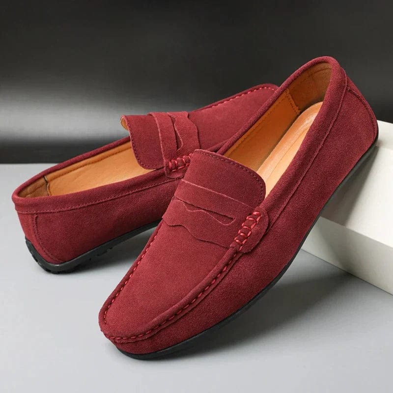NOUVEAU RICHE Bequeme Herren Loafer Stilvolles Schuhwerk Für Büro Alltag Rot