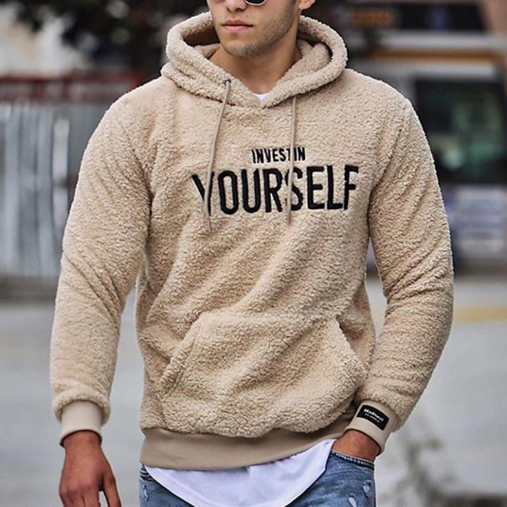 NOUVEAU RICHE Bequemer Warmer Hoodie Für Herre Ideal Für Kühle Tage Und Lässigen Stil Creme