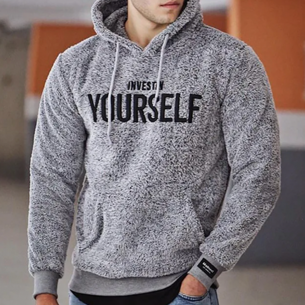 NOUVEAU RICHE Bequemer Warmer Hoodie Für Herre Ideal Für Kühle Tage Und Lässigen Stil Grau
