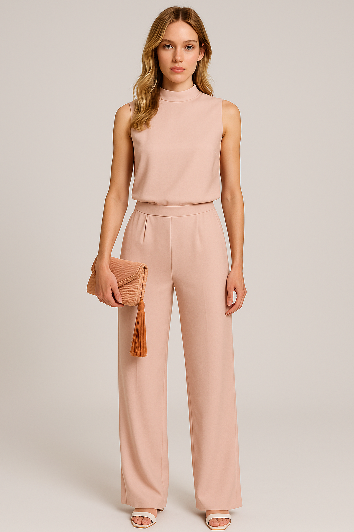 NOUVEAU RICHE Leichter Sommer-Jumpsuit für Komfortable Warme Tage Rosa