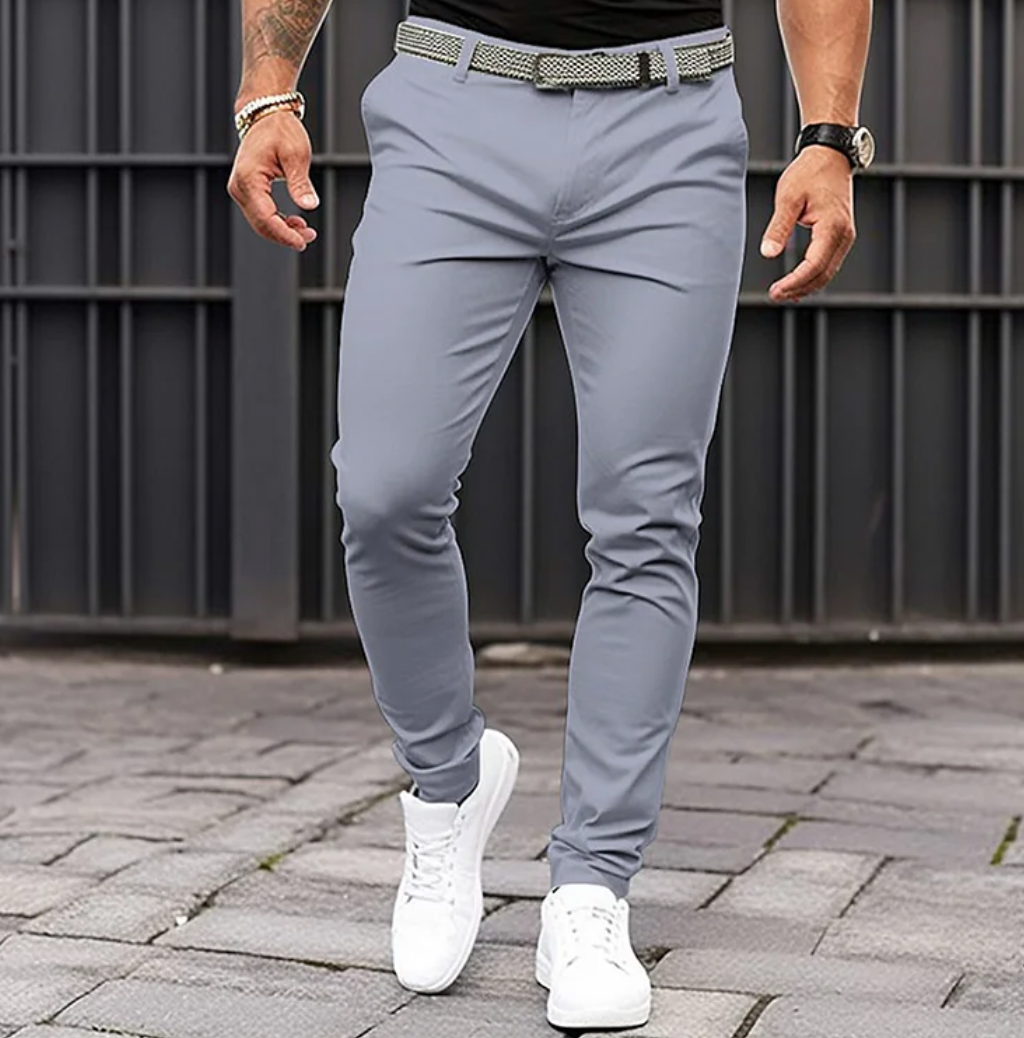 NOUVEAU RICHE Elegante und bequeme Herrenhose für jeden Anlass – Stilvolle Herrenmode für Freizeit und Business Hellgrau