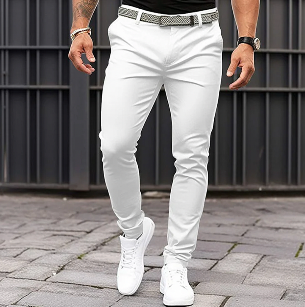 NOUVEAU RICHE Elegante und bequeme Herrenhose für jeden Anlass – Stilvolle Herrenmode für Freizeit und Business Weiß