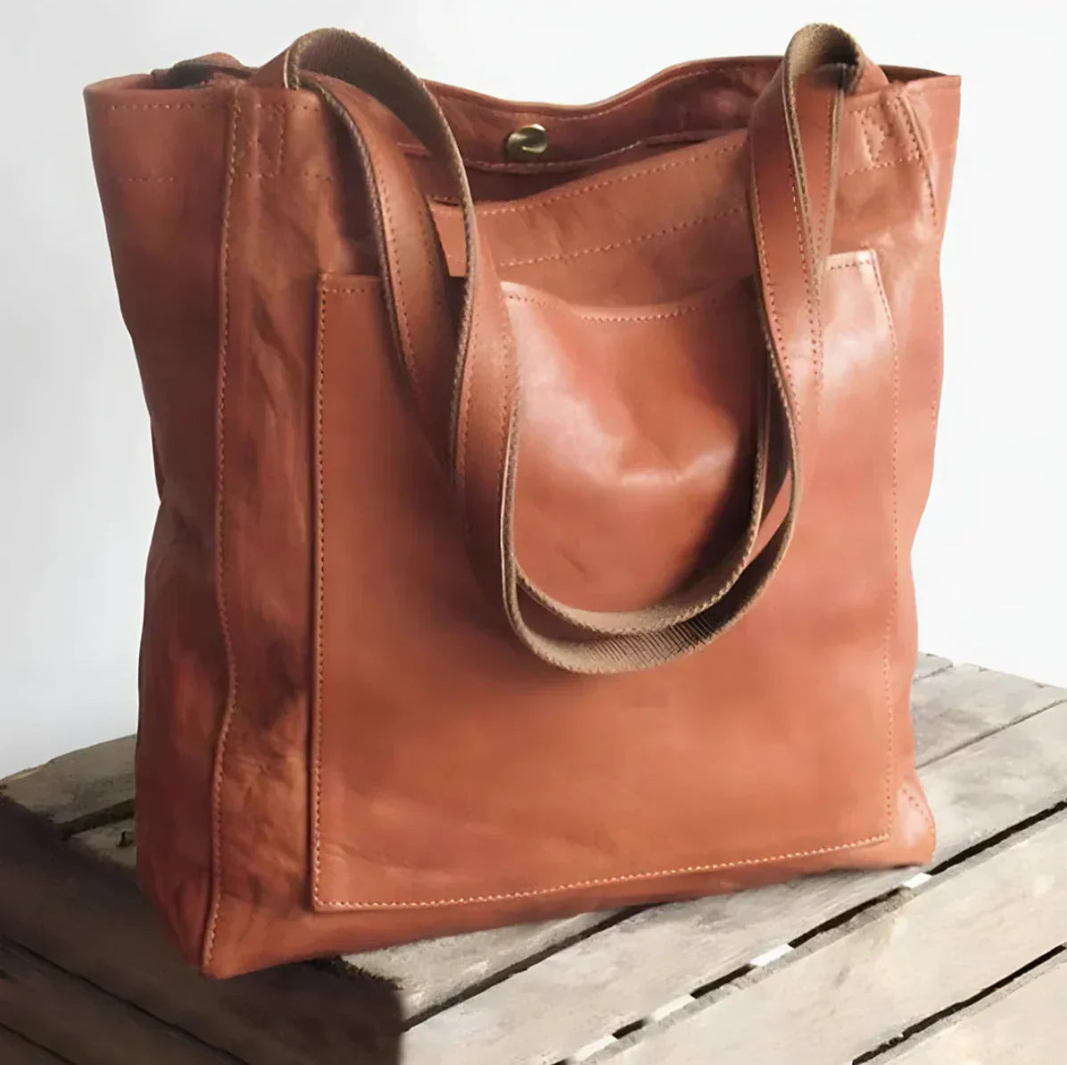 NOUVEAU RICHE Damen Handgefertigte Tasche – Elegante Tasche mit Meisterlicher Handwerkskunst Hellbraun