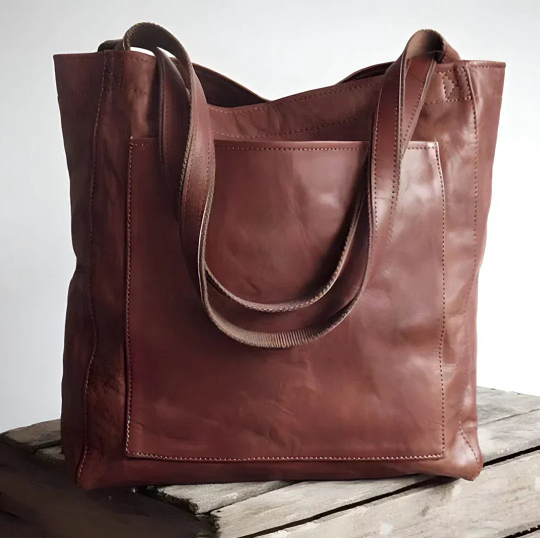 NOUVEAU RICHE Damen Handgefertigte Tasche – Elegante Tasche mit Meisterlicher Handwerkskunst Dunkelbraun