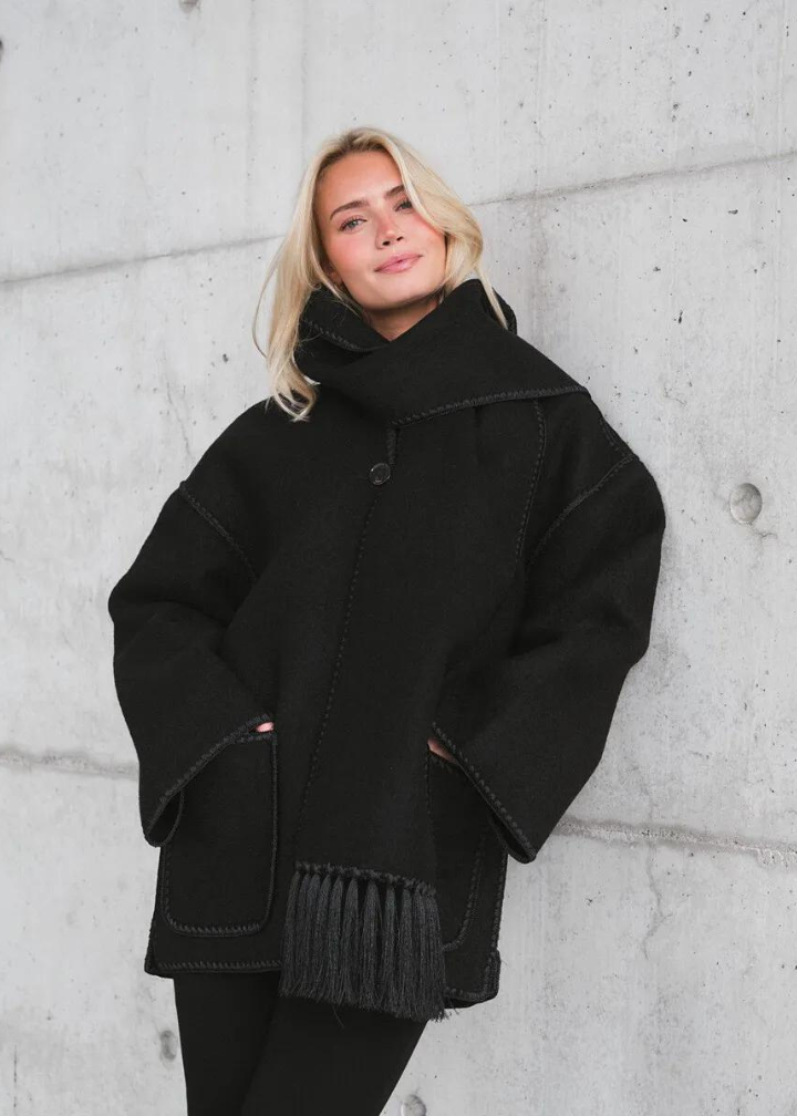 NOUVEAU RICHE Damen Schaljacke – Elegante Jacke für Wärme und Stilvolles Selbstvertrauen