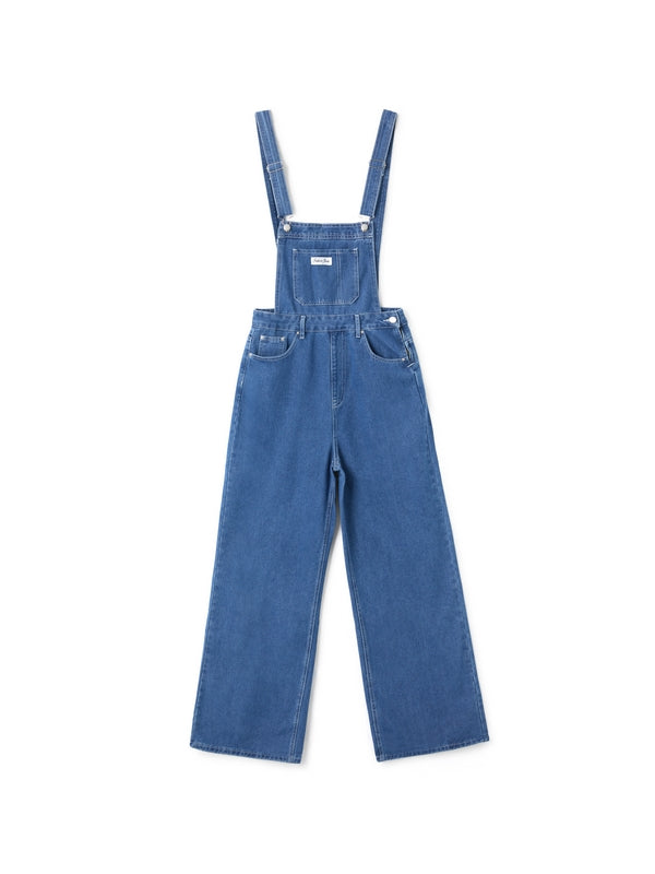 NOUVEAU RICHE Blauer Boyfriend Latzhose Mit Vintage Waschungseffekt