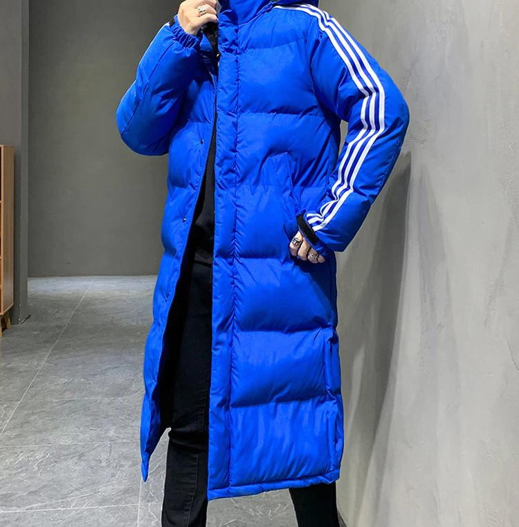 NOUVEAU RICHE Mane | Winterjacke | Langes Modell mit Kapuze Blau (Ausverkauft!)
