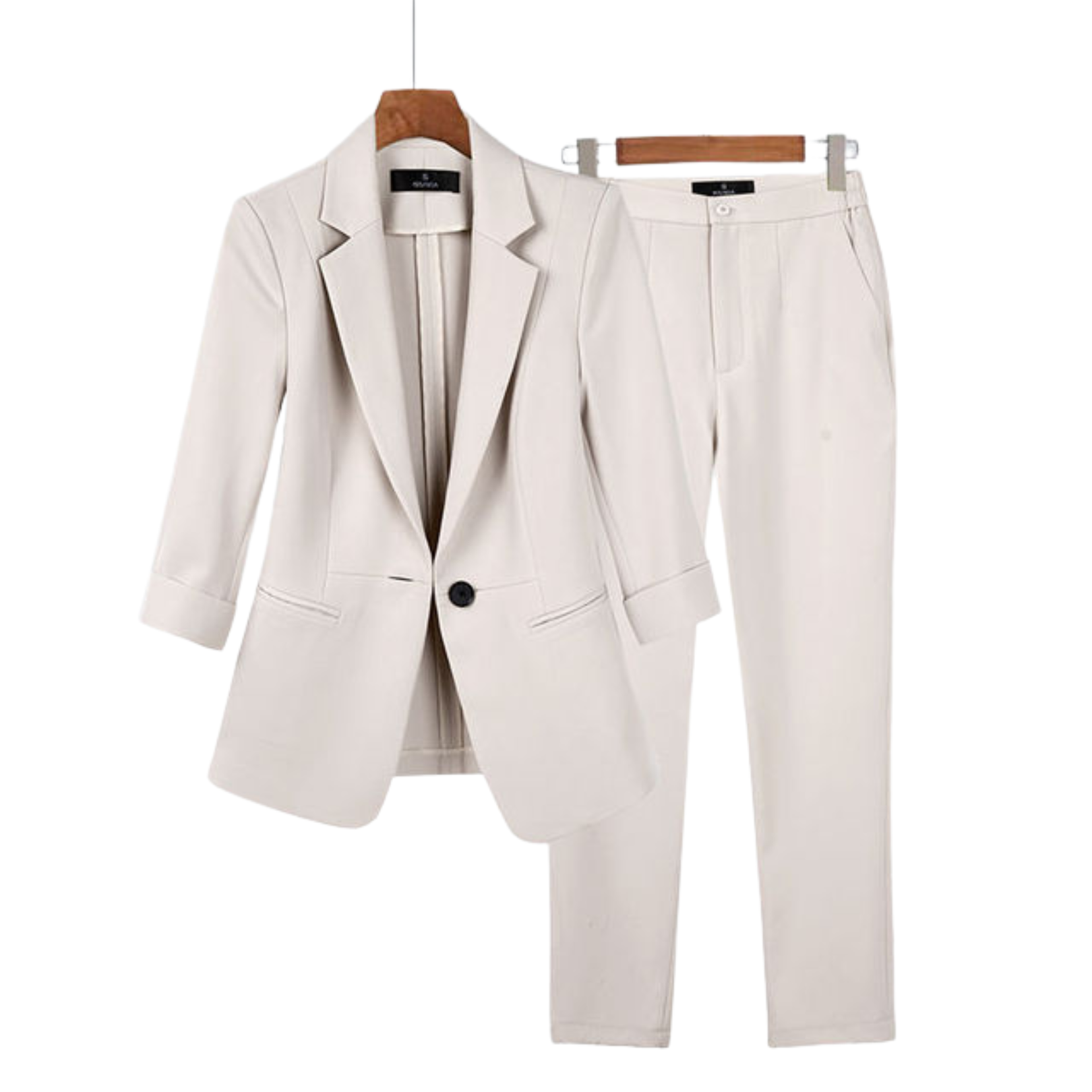 NOUVEAU RICHE Damen Blazer- und Hosenset Vielseitig Klassisch Größen Beige