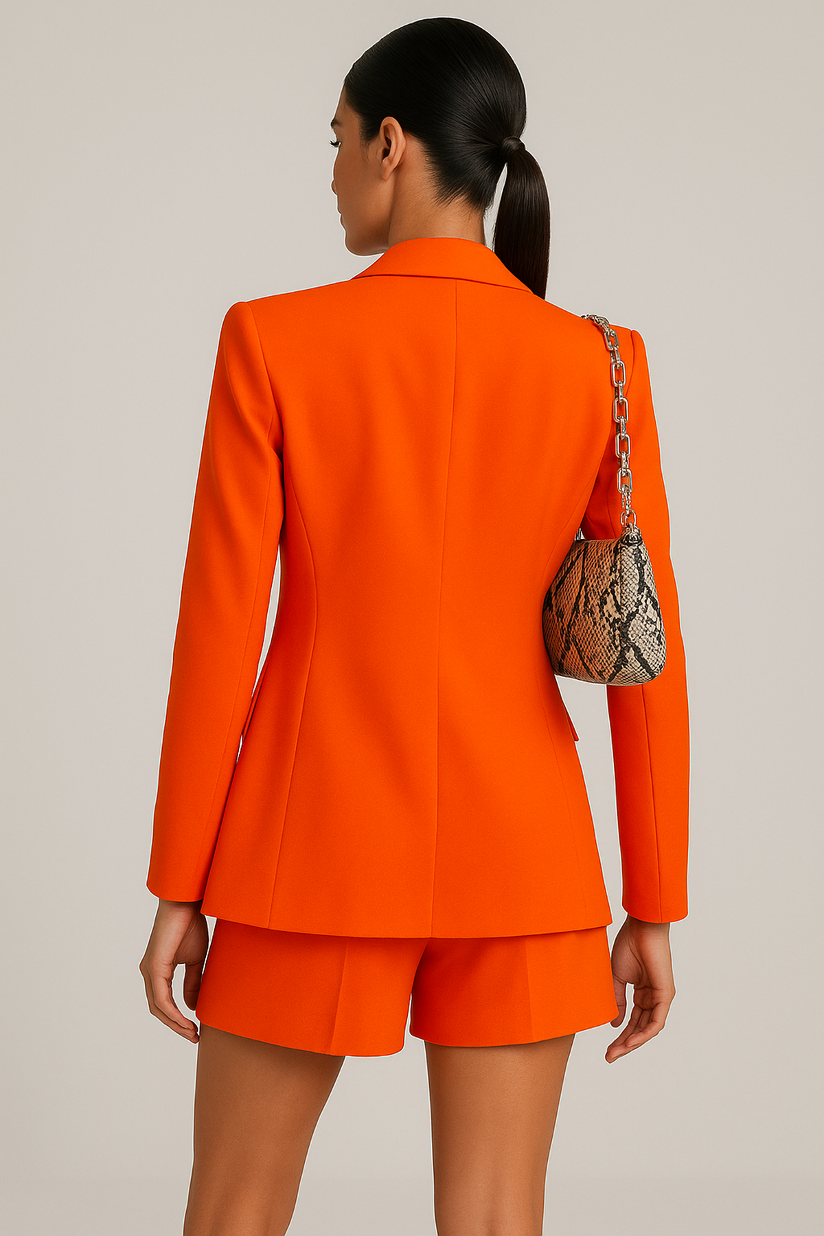 NOUVEAU RICHE Oversize Blazer Mit Hoher Taille Shorts Sommer Set