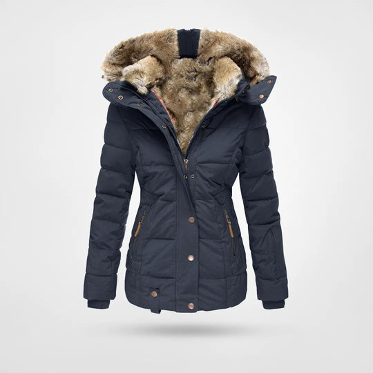 NOUVEAU RICHE Damen Jacke – Luxuriöse und Bequeme Stoffjacke für Alltag & Events Blau
