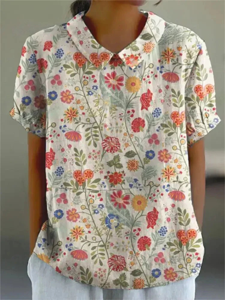 NOUVEAU RICHE Blümchenhemd Luftiges Damen Shirt Mit Weichem Tragekomfort Blumenmuster 3