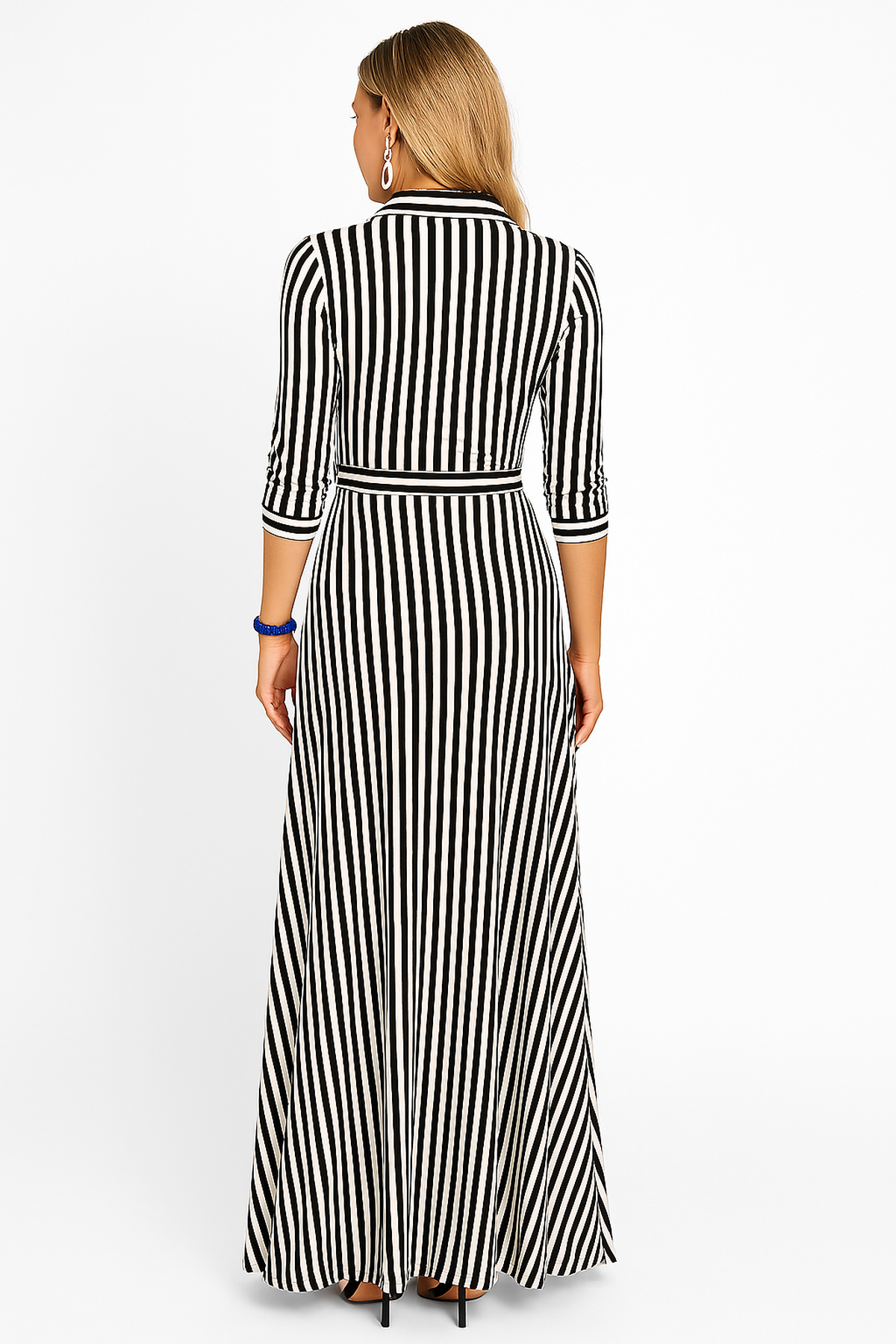 NOUVEAU RICHE Elegantes Maxikleid Mit Taillierter Passform Und Print