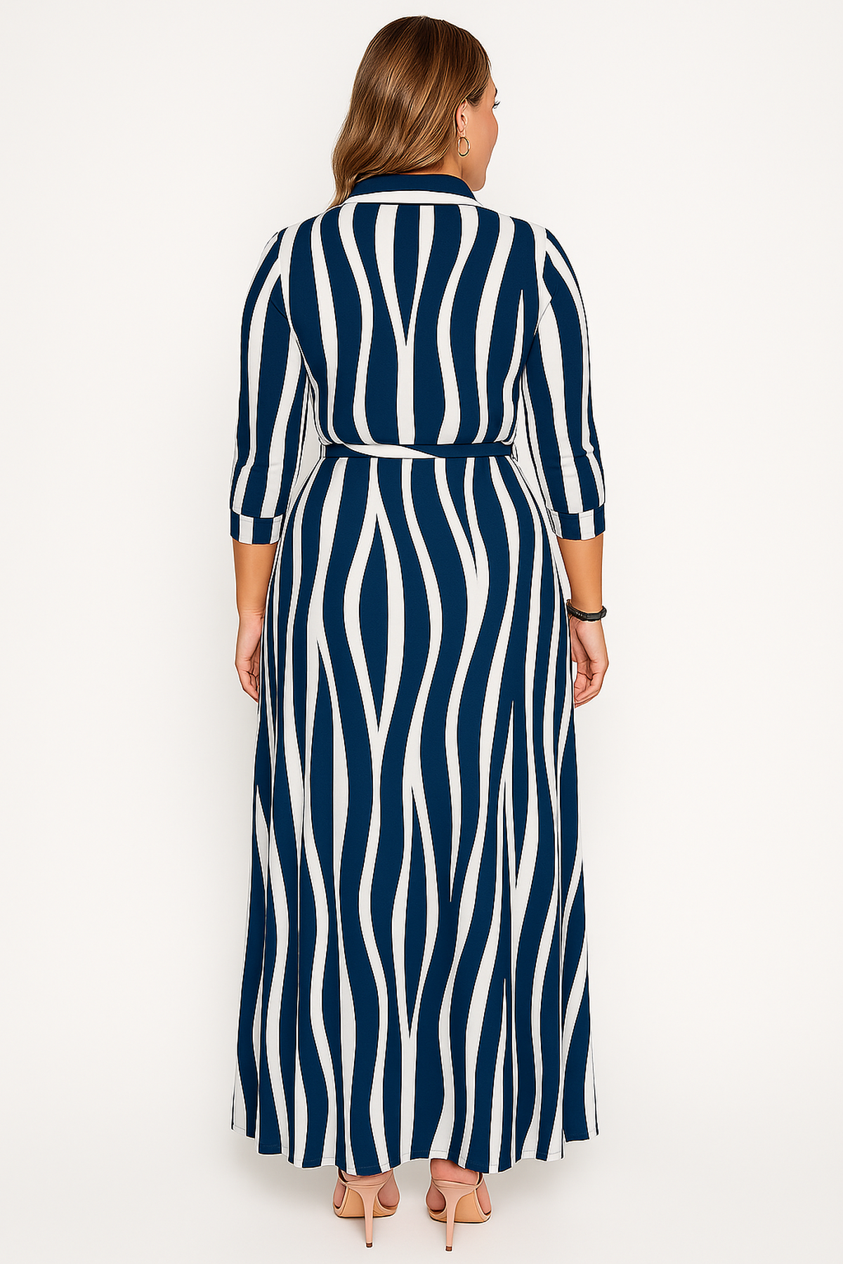 NOUVEAU RICHE Elegantes Maxikleid Mit Taillierter Passform Und Print