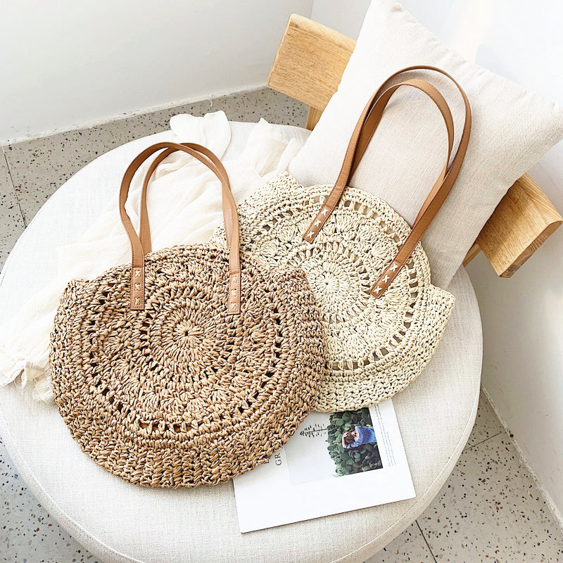 NOUVEAU RICHE Bohème Strohtasche Aus Naturstroh Ideal Für Sommeroutfits