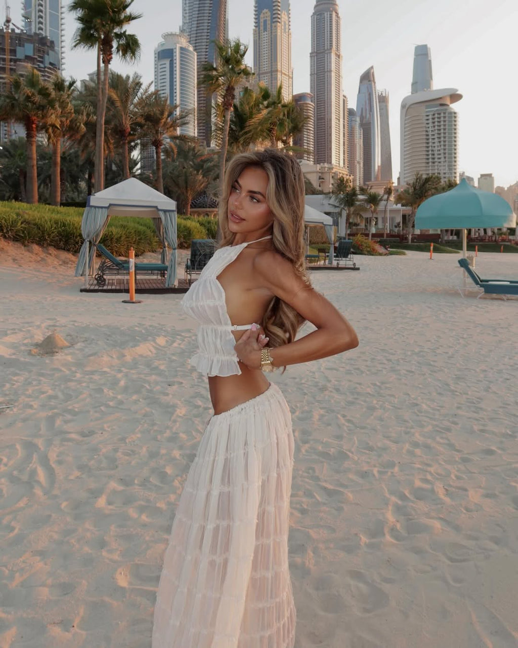 NOUVEAU RICHE Boho Rüschen Set Zweiteiler Mit Fließender Silhouette Sommer