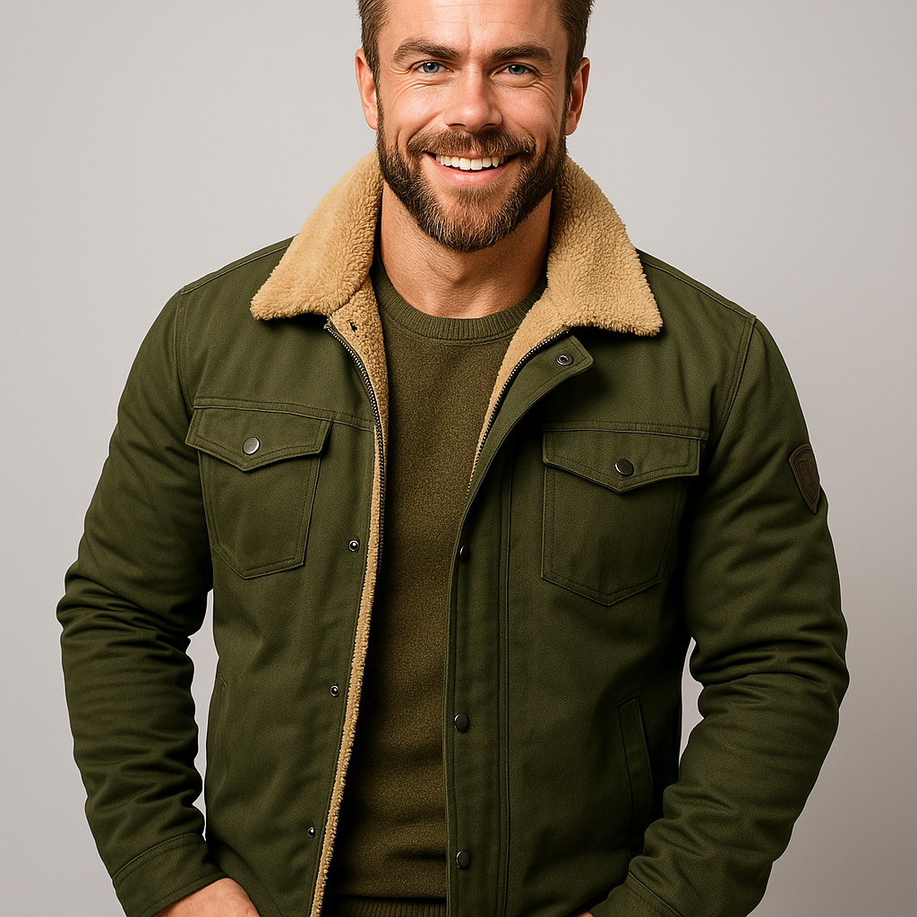 NOUVEAU RICHE Bomberjacke Herren Gefüttert Winterjacke Warm Winddicht