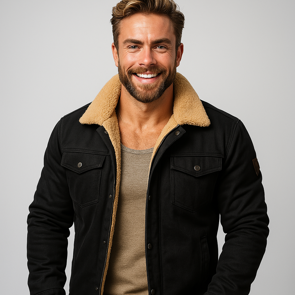 NOUVEAU RICHE Bomberjacke Herren Gefüttert Winterjacke Warm Winddicht