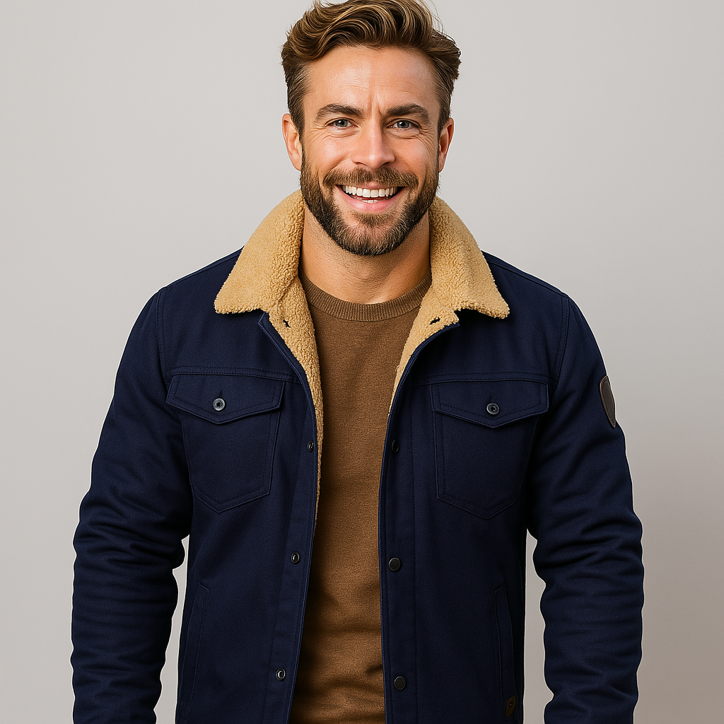 NOUVEAU RICHE Bomberjacke Herren Gefüttert Winterjacke Warm Winddicht