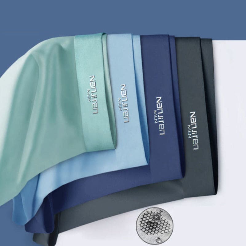NOUVEAU RICHE Boxershorts Herren Seidenweiches Material Komfort Viererpack Set 4