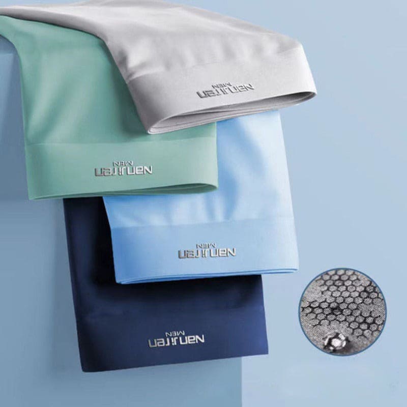 NOUVEAU RICHE Boxershorts Herren Seidenweiches Material Komfort Viererpack Set 7