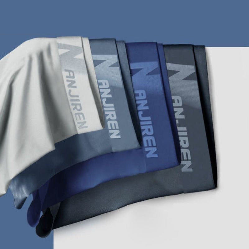 NOUVEAU RICHE Boxershorts Herren Seidenweiches Material Komfort Viererpack