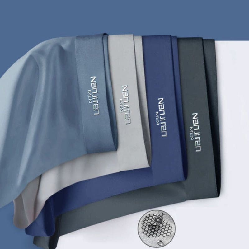 NOUVEAU RICHE Boxershorts Herren Seidenweiches Material Komfort Viererpack Set 8