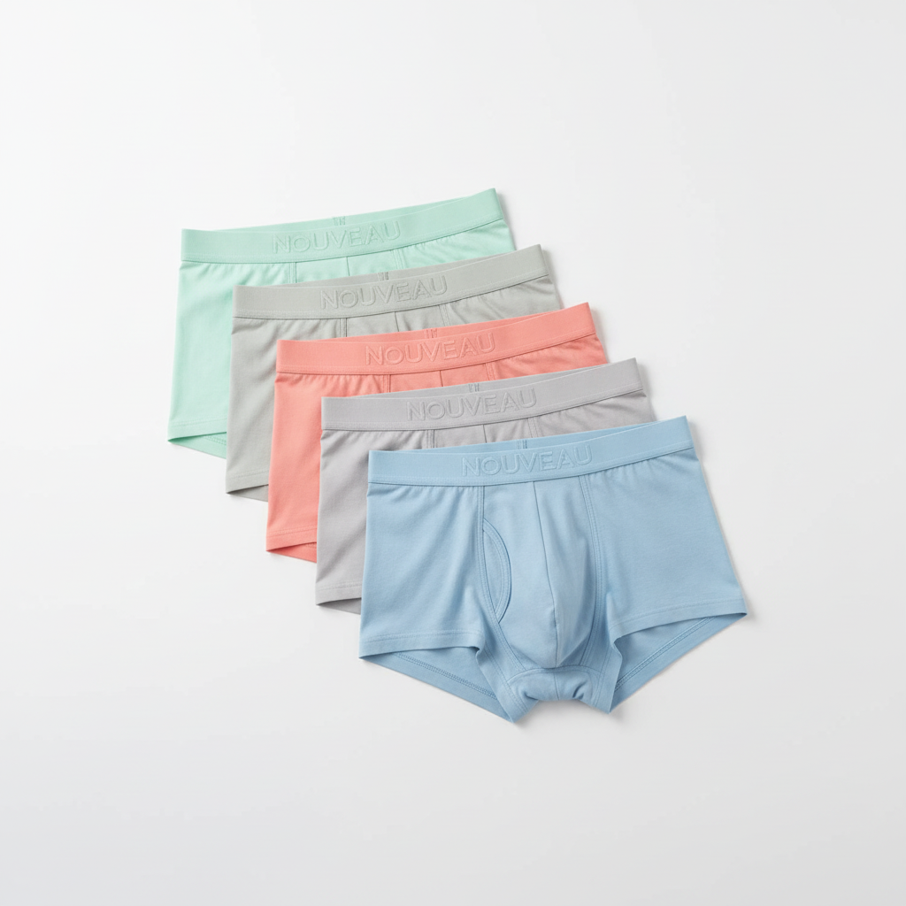 NOUVEAU RICHE Boxershorts Herren Seidenweiches Material Komfort Viererpack