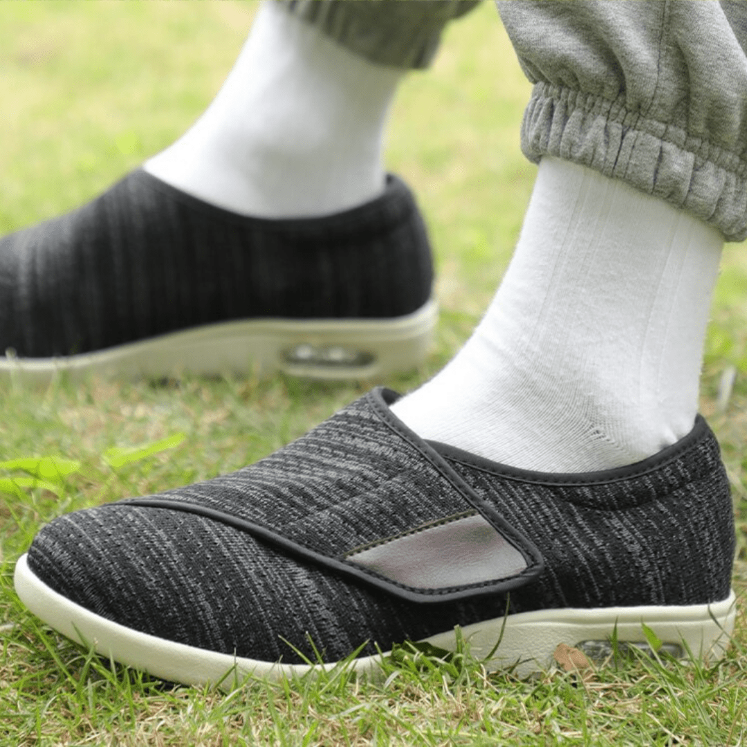 NOUVEAU RICHE Extra Breite Diabetiker Schuhe Mit Atmungsaktivem Komfort Grau
