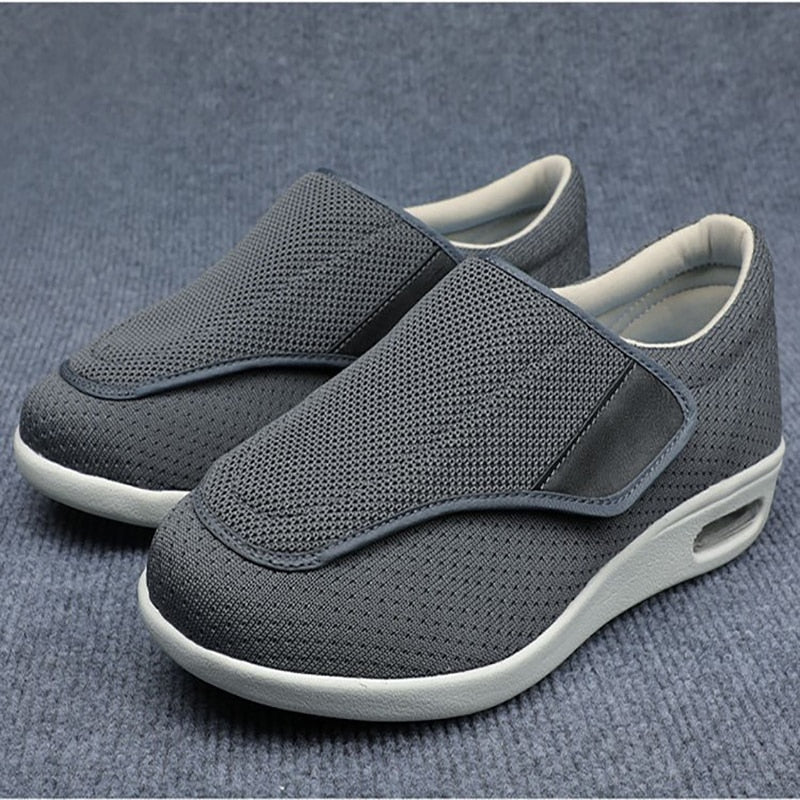NOUVEAU RICHE Extra Breite Diabetiker Schuhe Mit Atmungsaktivem Komfort Dunkelgrau