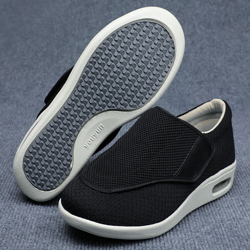NOUVEAU RICHE Extra Breite Diabetiker Schuhe Mit Atmungsaktivem Komfort Schwarz