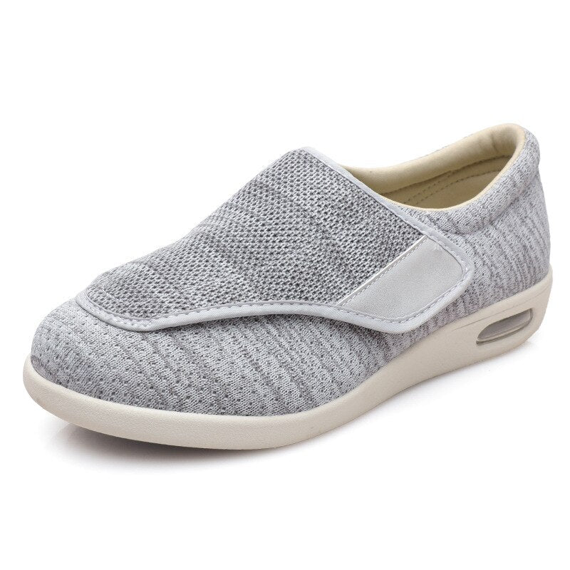 NOUVEAU RICHE Extra Breite Diabetiker Schuhe Mit Atmungsaktivem Komfort Hellgrau