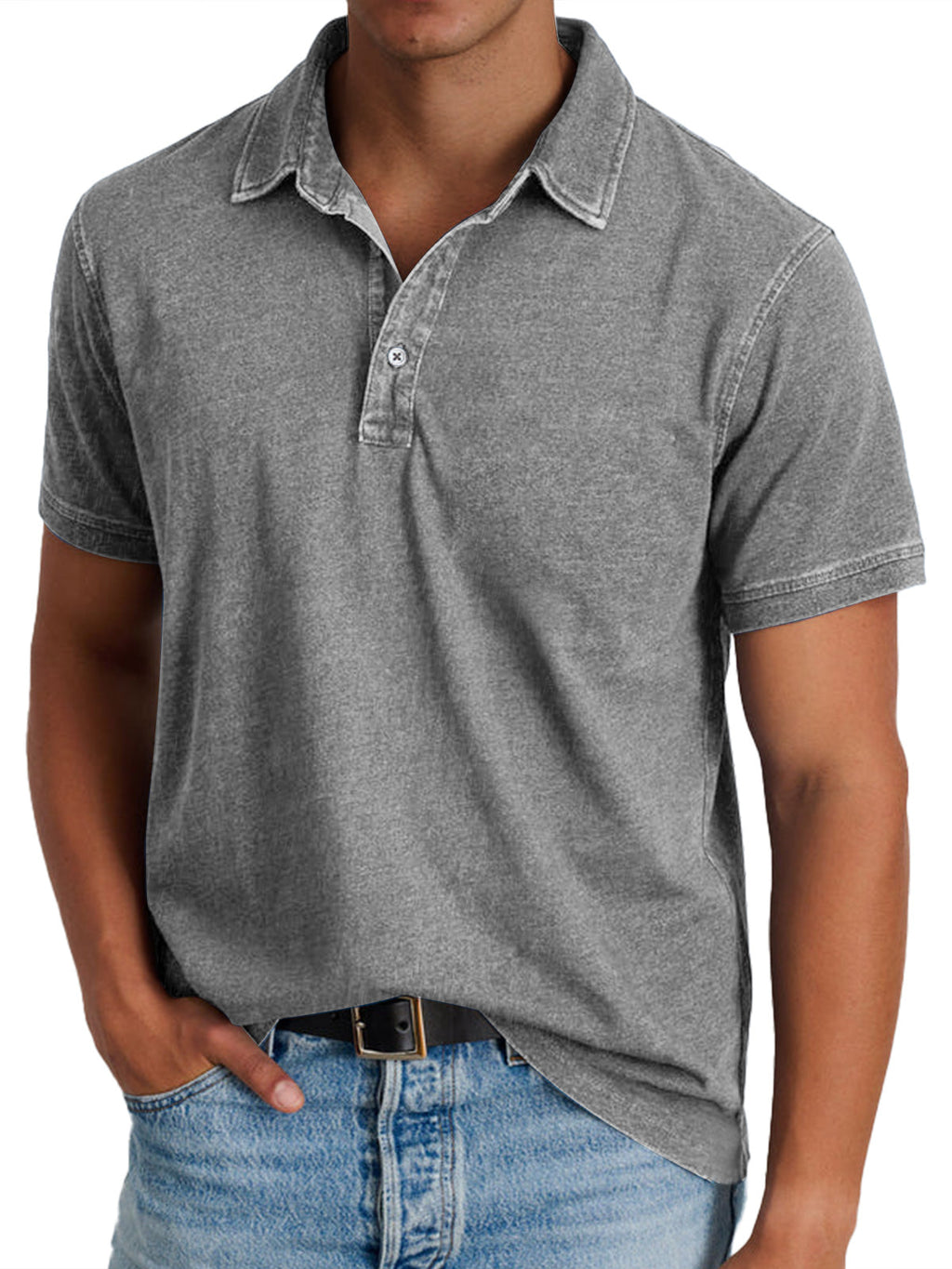 NOUVEAU RICHE Wilshire | Klassisches und modernes Poloshirt Grau