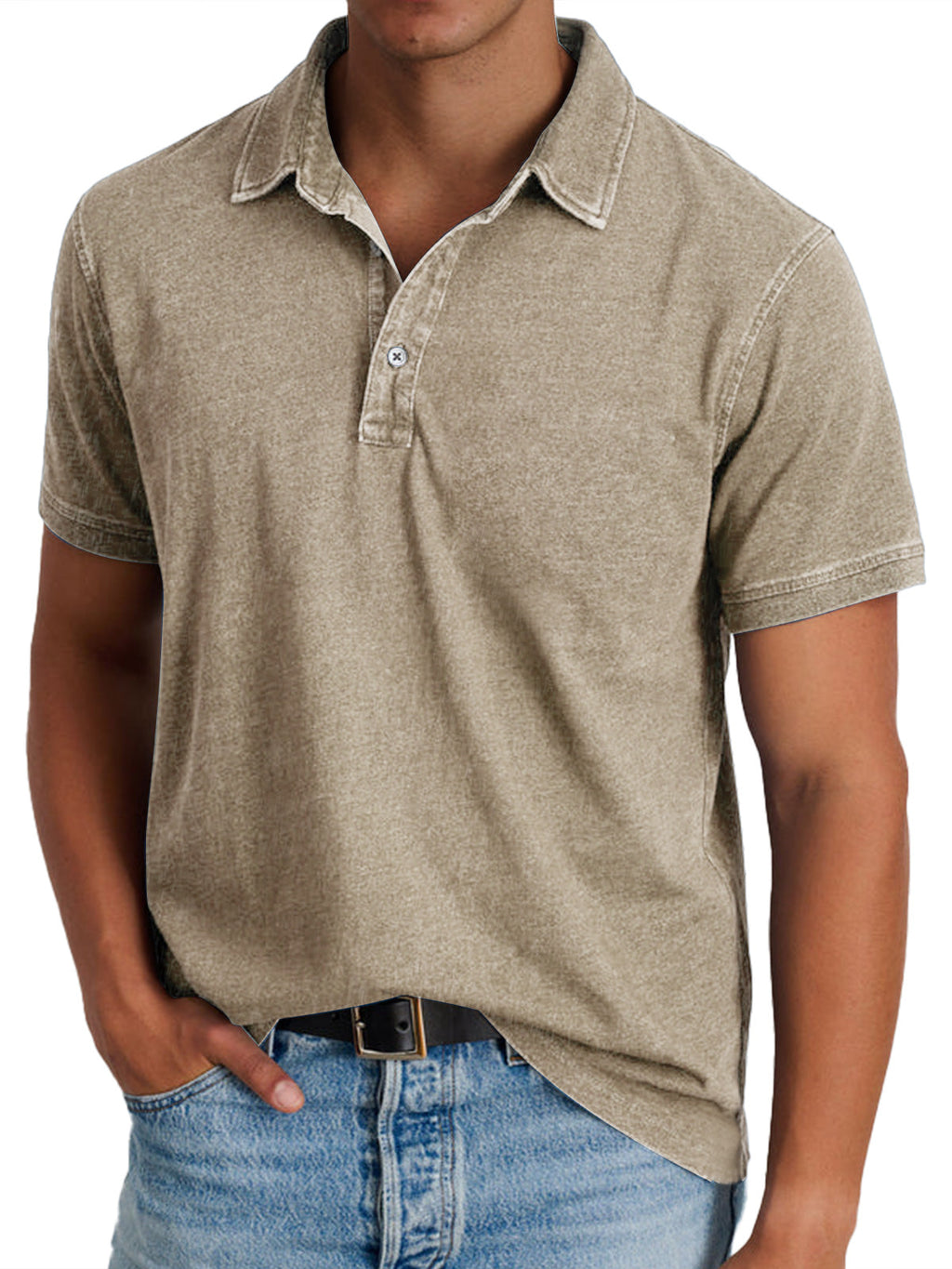 NOUVEAU RICHE Wilshire | Klassisches und modernes Poloshirt Khaki